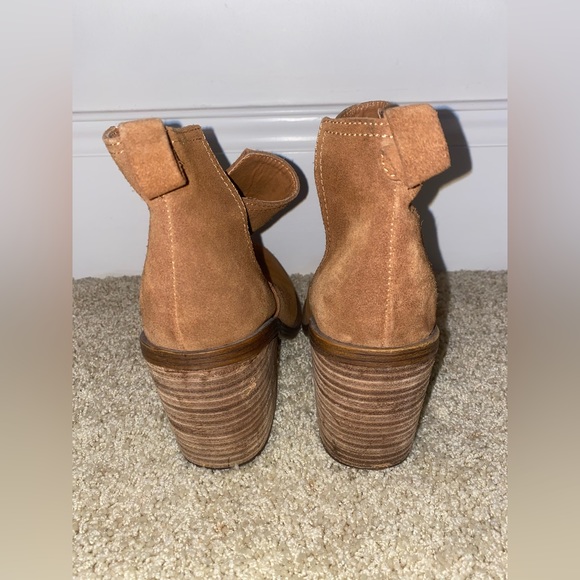 Steve Madden Sharini Chestnut Suede Leather Ankle Booties - Picture 13 of 13